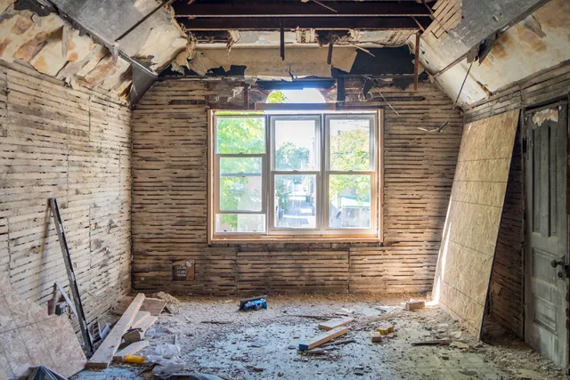 a backyard of a house