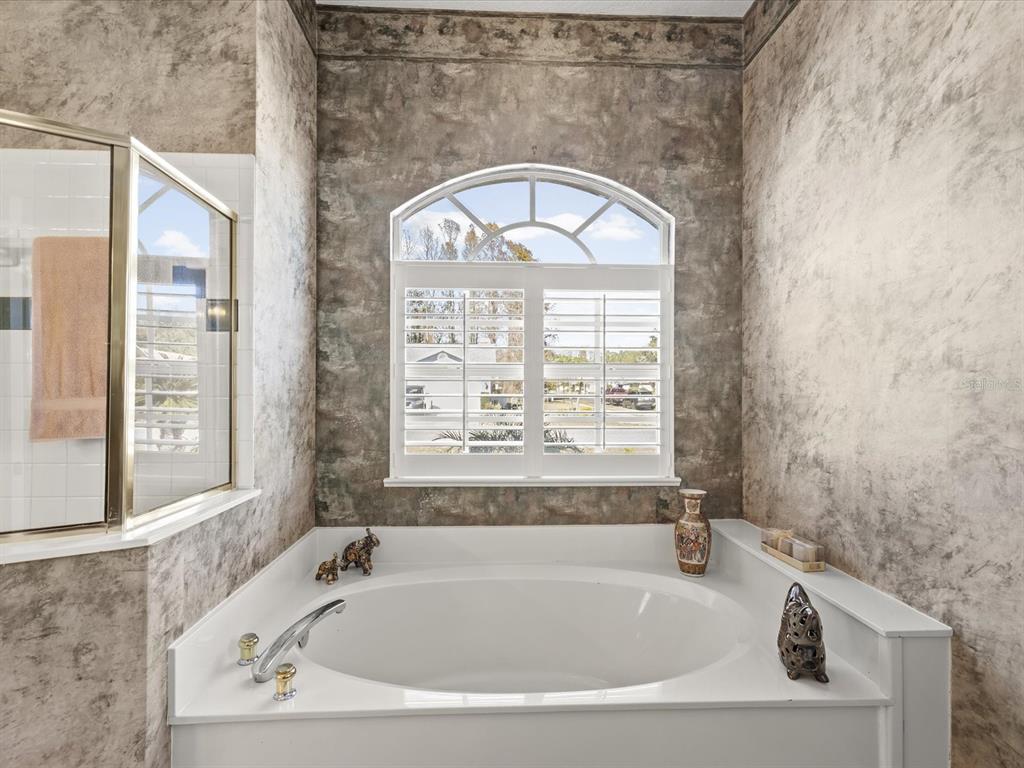 8704 Cypress Lakes Boulevard New Port Richey, FL 34653 - Photo 25 of 43 a close view of a bathtub in a bathroom