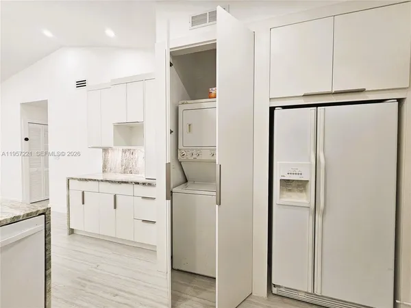 a view of a kitchen sink