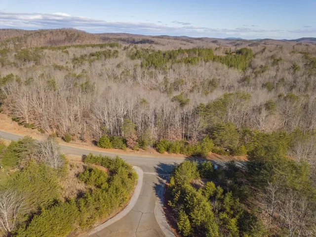 a view of a swimming pool with a yard