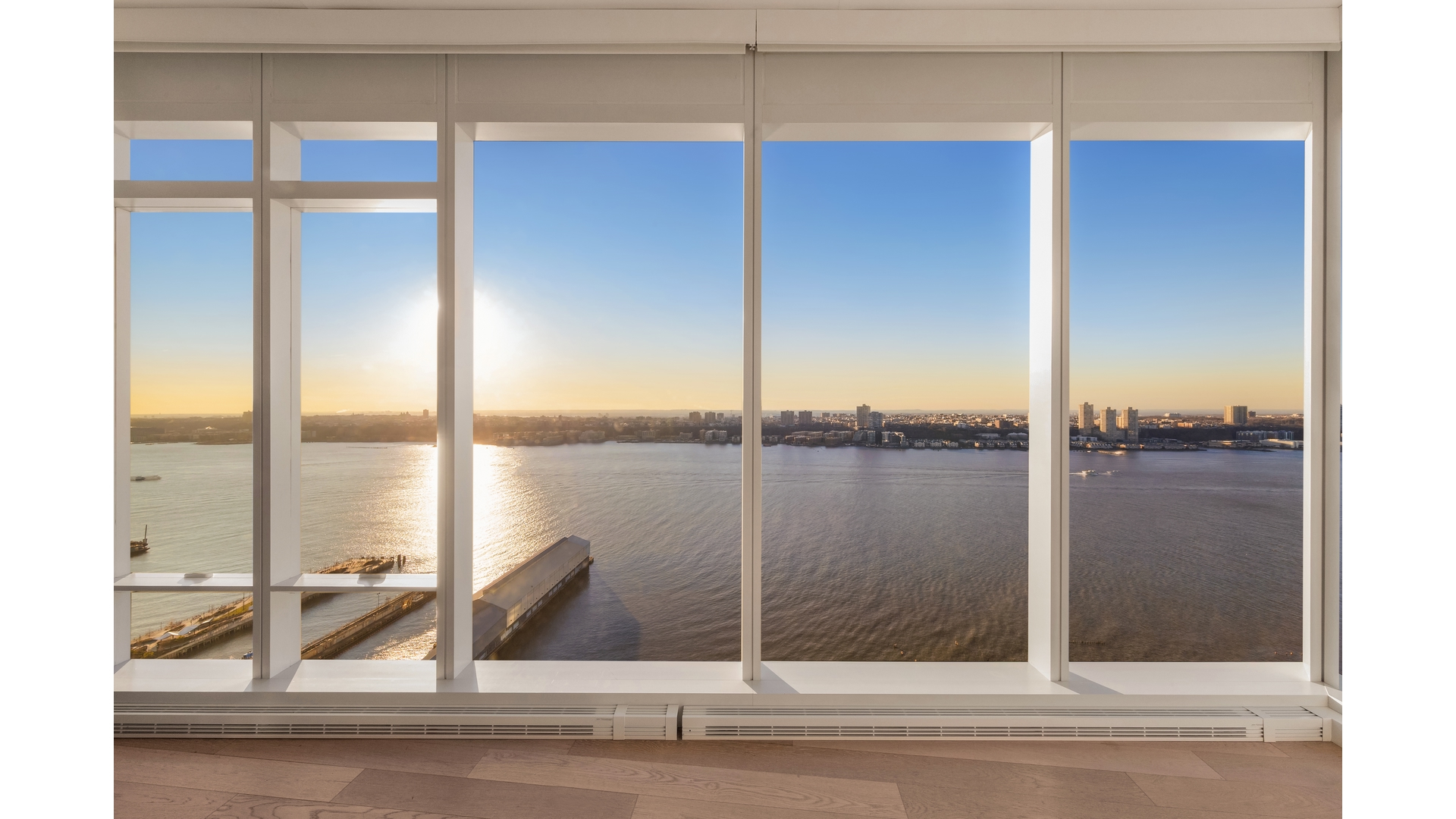 30 Riverside Boulevard, Unit 36B Manhattan, NY 10069 - Photo 4 of 27 a view of a glass door with a lake view