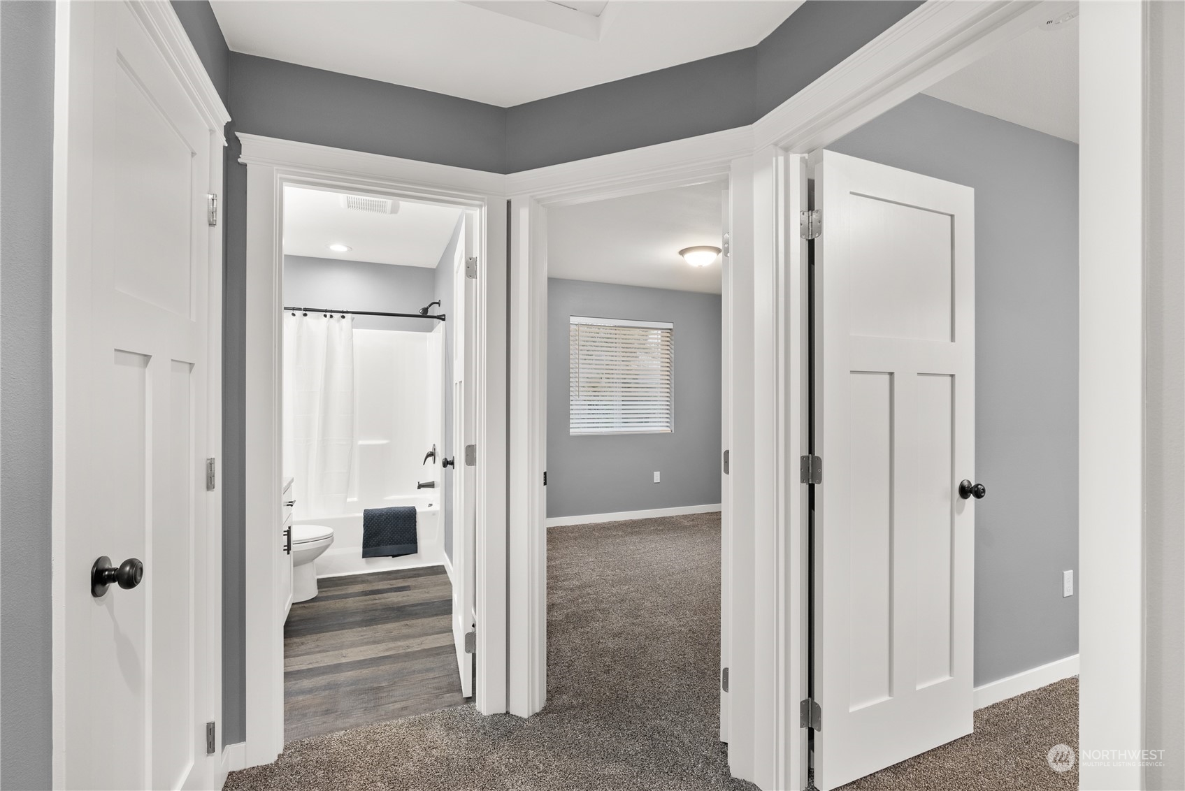 2915 Jackson Highway, Unit A Chehalis, WA 98532 - Photo 18 of 30 a view of a bathroom with a glass door and shower
