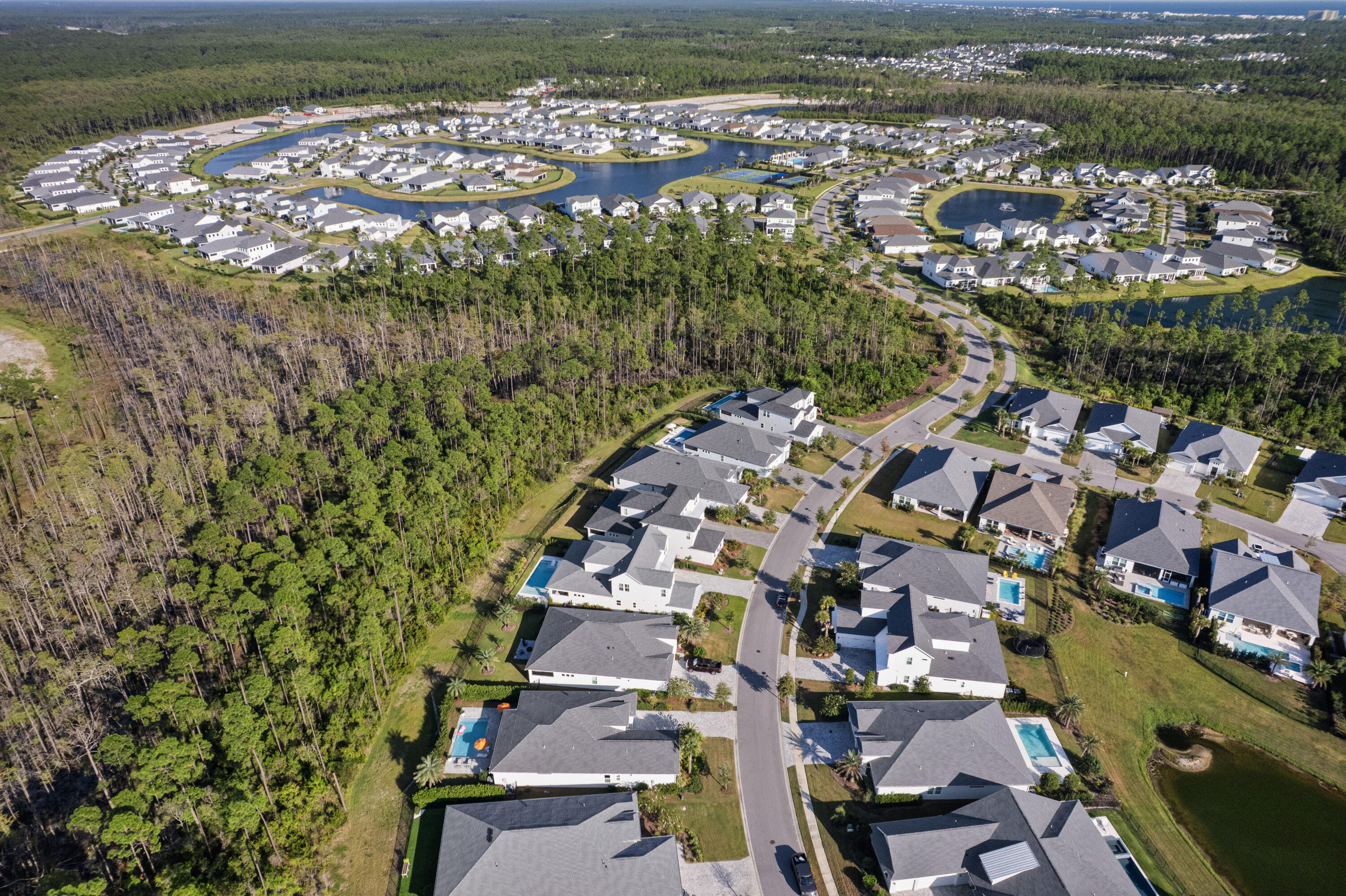 320 West Lafayette Rd Inlet Beach Inlet Beach, FL 32461 - Photo 62 of 90 an aerial view of a house with a lake view