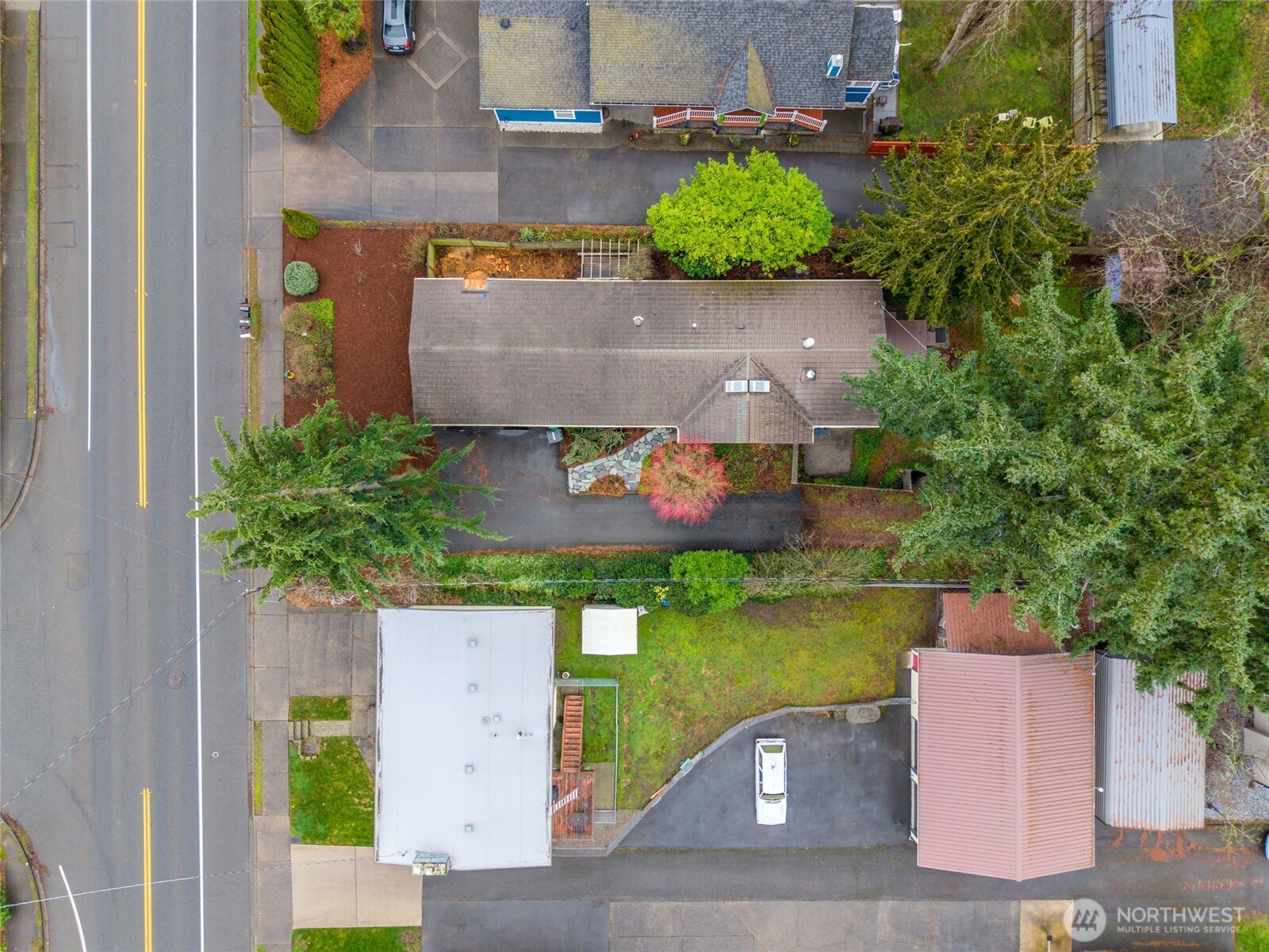 1306 Southwest 160th Street Burien, WA 98166 - Photo 25 of 29 an aerial view of a house with a garden and a yard