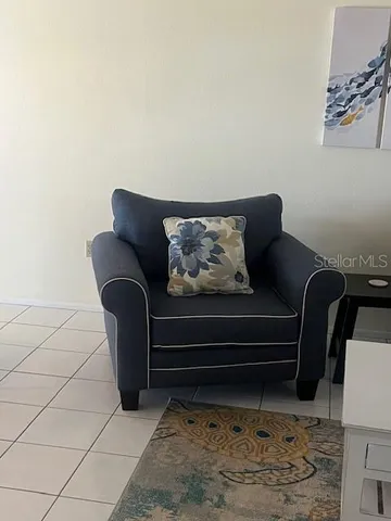 a living room with furniture and a couch