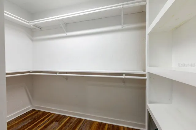 a close view of closet