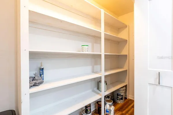 a close view of closet