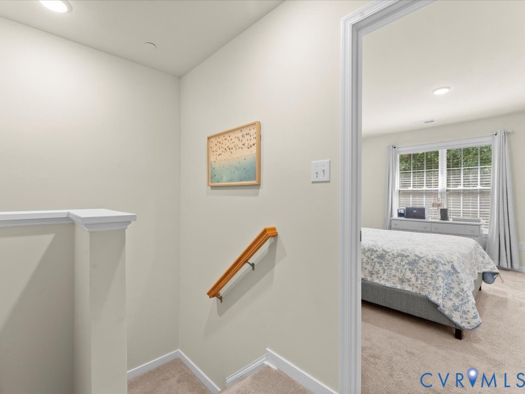 12137 Perdue Springs Loop Chester, VA 23831 - Photo 23 of 45 Stairs with carpet flooring and recessed lighting