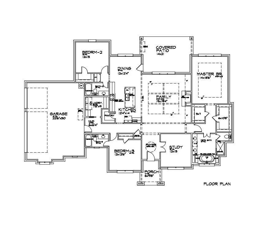 1008 Henry Way Springtown, TX 76082 - Photo 8 of 40 a picture of floor plan
