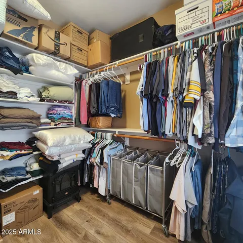 a view of a walk in closet