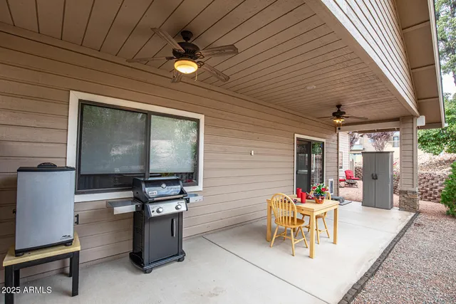 a outdoor space with furniture