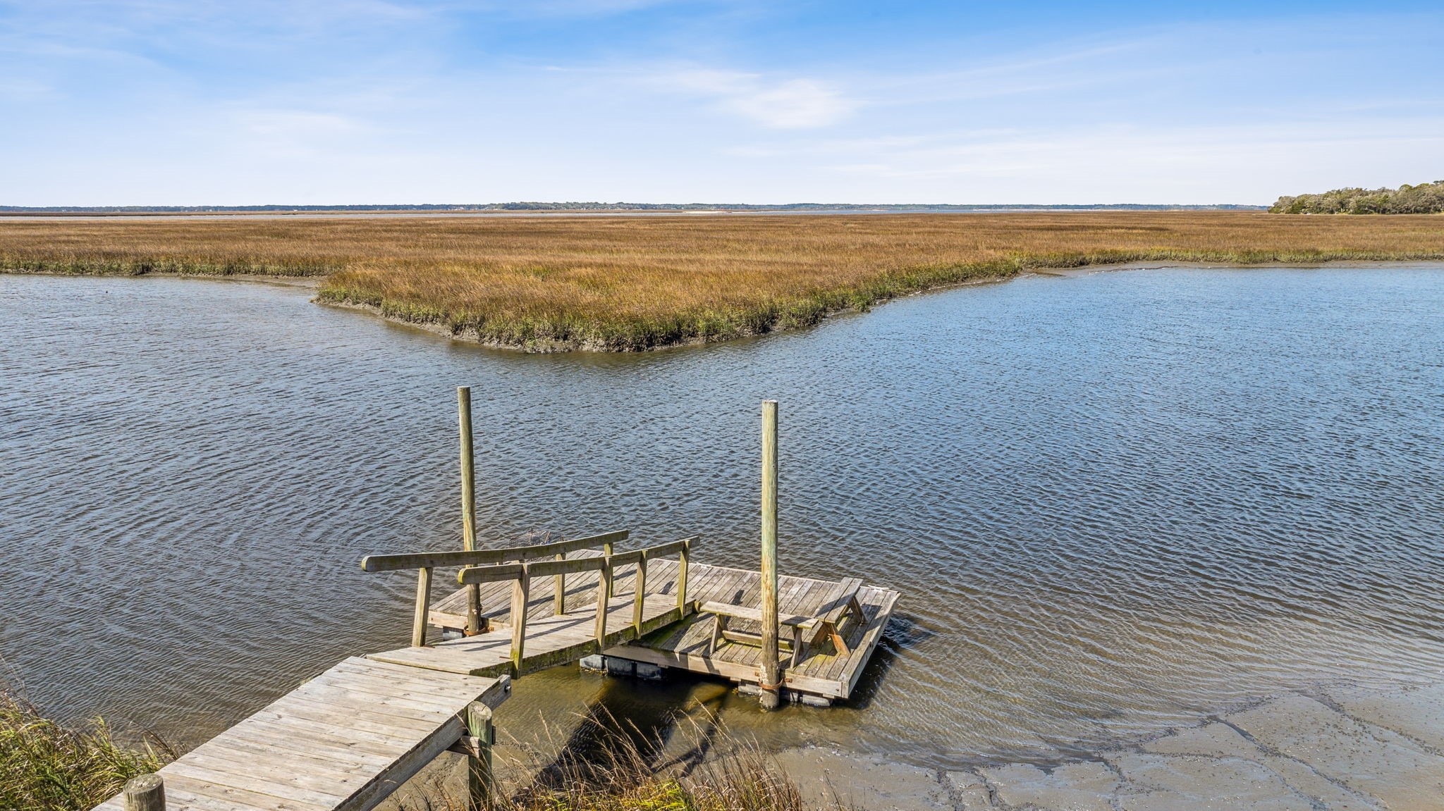 76 Marsh Creek Road Amelia Island, FL 32034 - Photo 66 of 100 Private dock low-tide