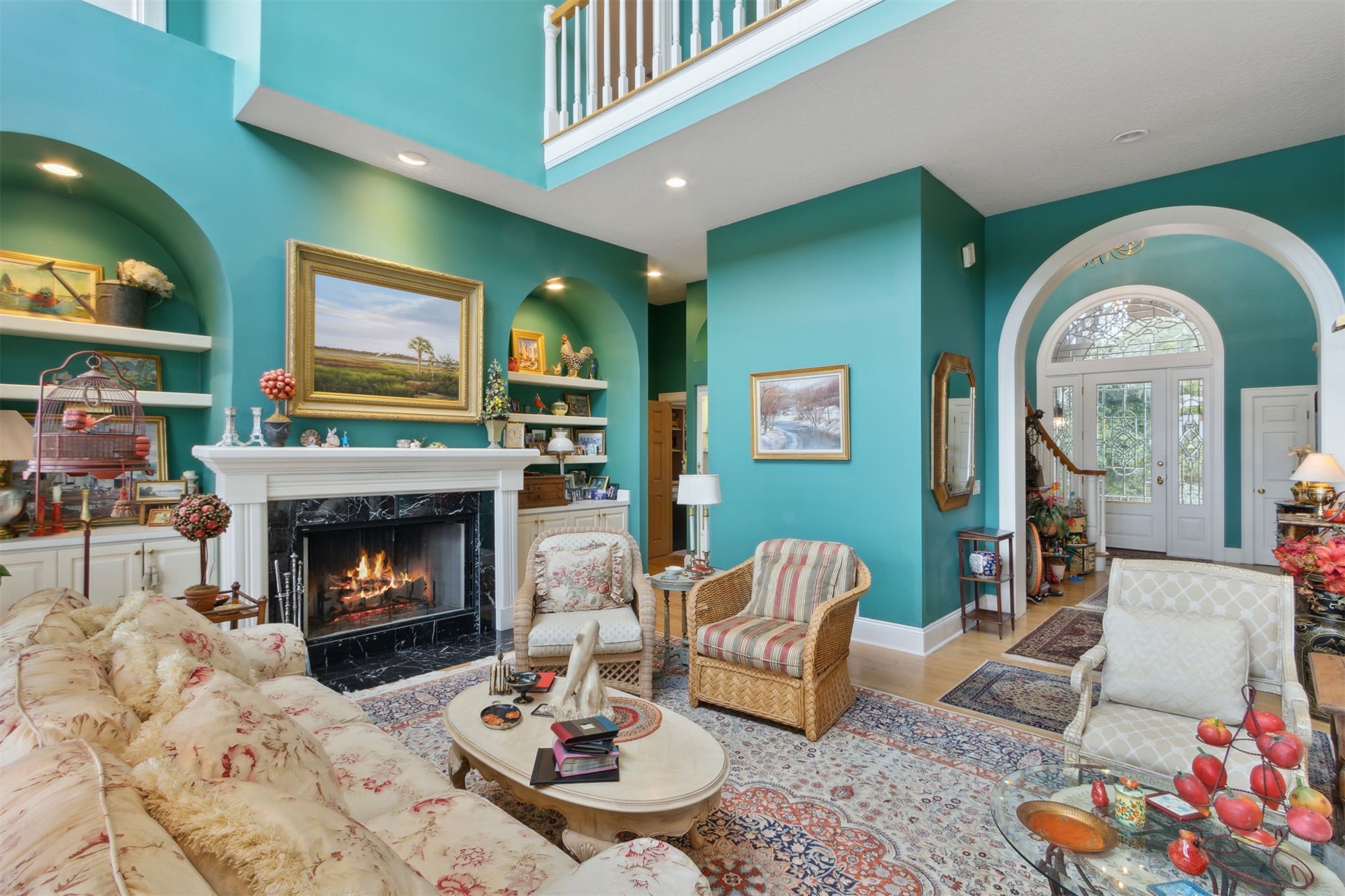 76 Marsh Creek Road Amelia Island, FL 32034 - Photo 8 of 100 a living room with furniture and a fireplace