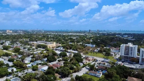 an aerial view of a city