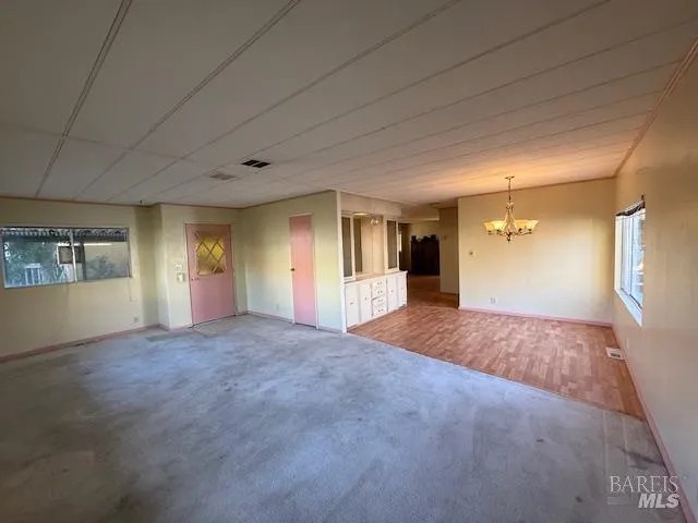 a view of livingroom with an empty space