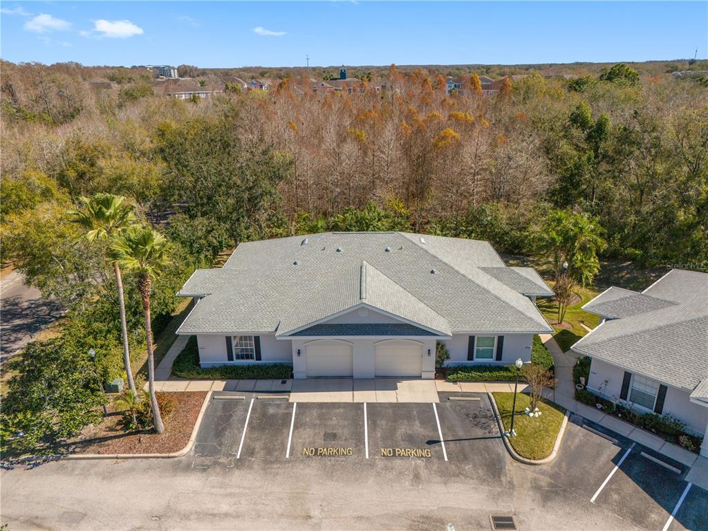 11951 Sheldon Road Tampa, FL 33626 - Photo 42 of 51 an aerial view of a house with swimming pool and large trees