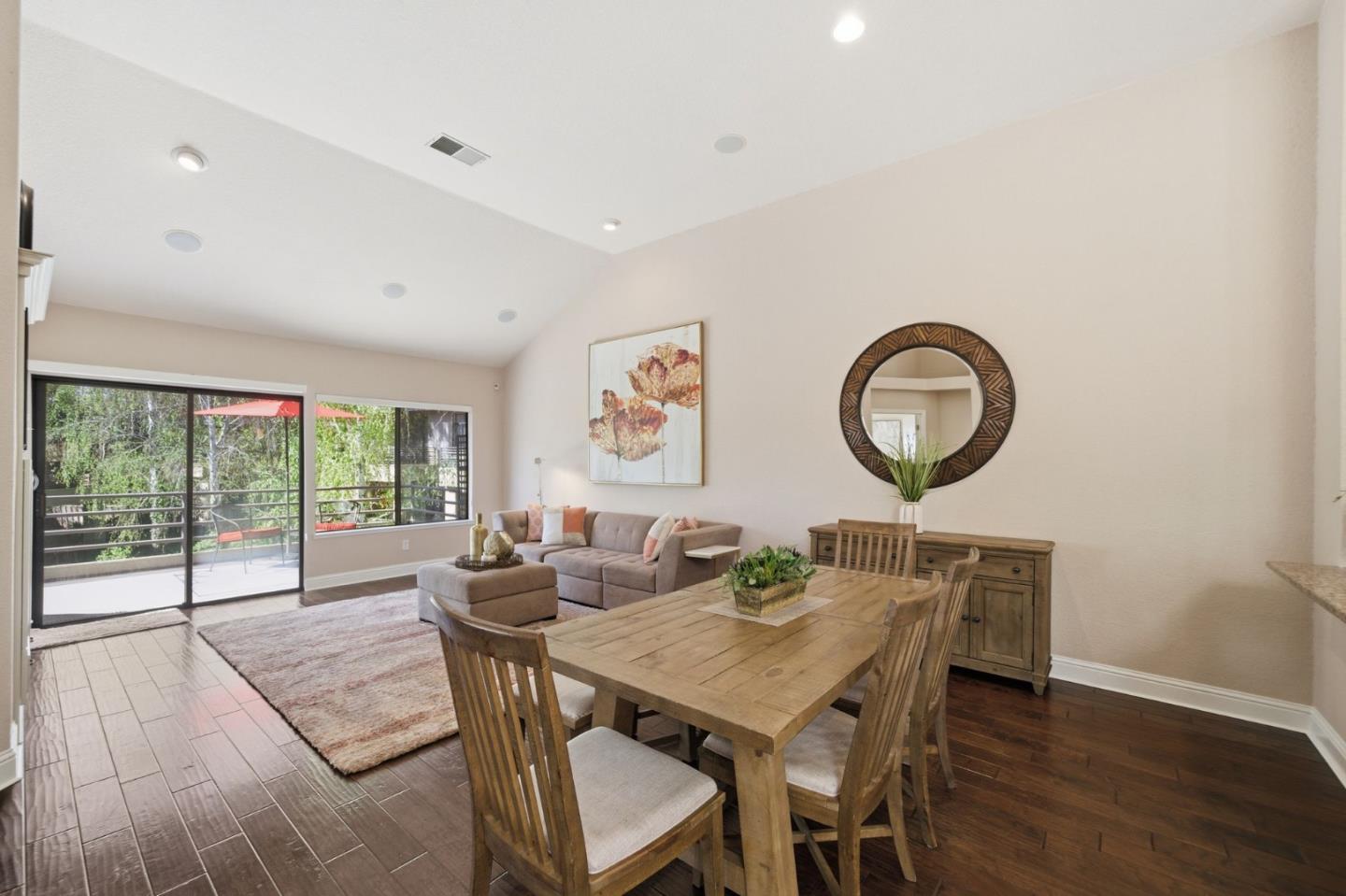 3030 Lakemont Drive, Unit 3 San Ramon, CA 94582 - Photo 15 of 43 a view of a dining room with furniture a potted plant and wooden floor