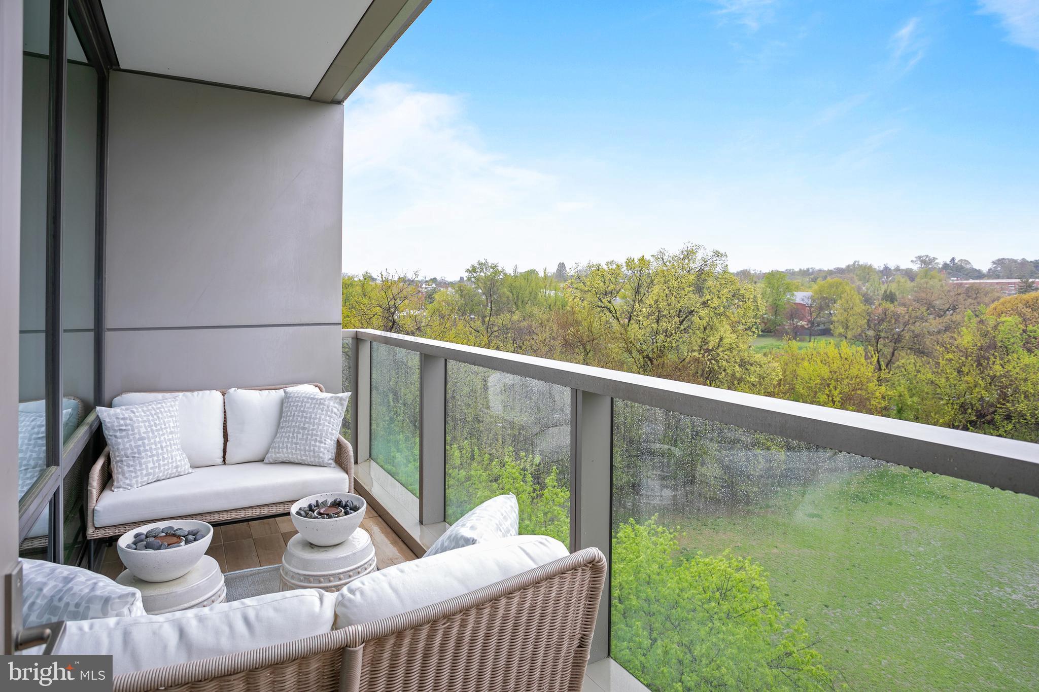 2501 M Street Northwest, Unit 510 Washington, DC 20037 - Photo 13 of 35 Private Balcony with Park Views