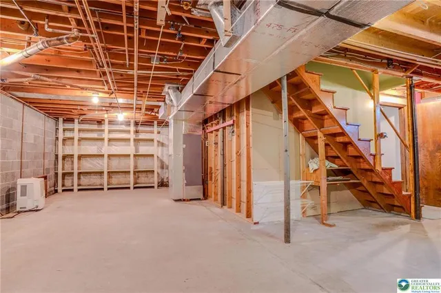 a view of a room with storage