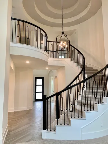 a view of entryway with wooden floor