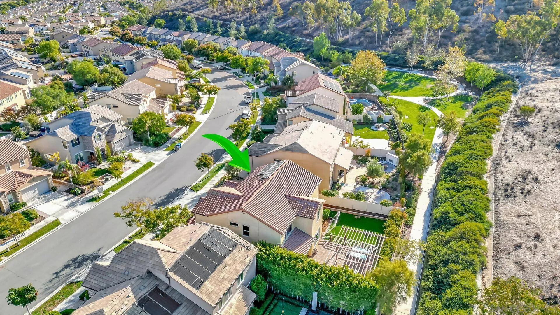 17568 Ralphs Ranch Road San Diego, CA 92127 - Photo 55 of 59 an aerial view of residential house with outdoor space