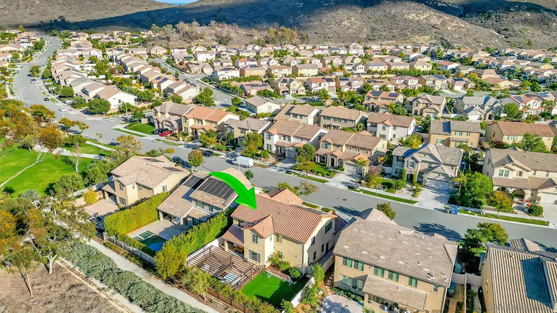 17568 Ralphs Ranch Road San Diego, CA 92127 - Photo 56 of 59 an aerial view of residential houses with outdoor space and street view