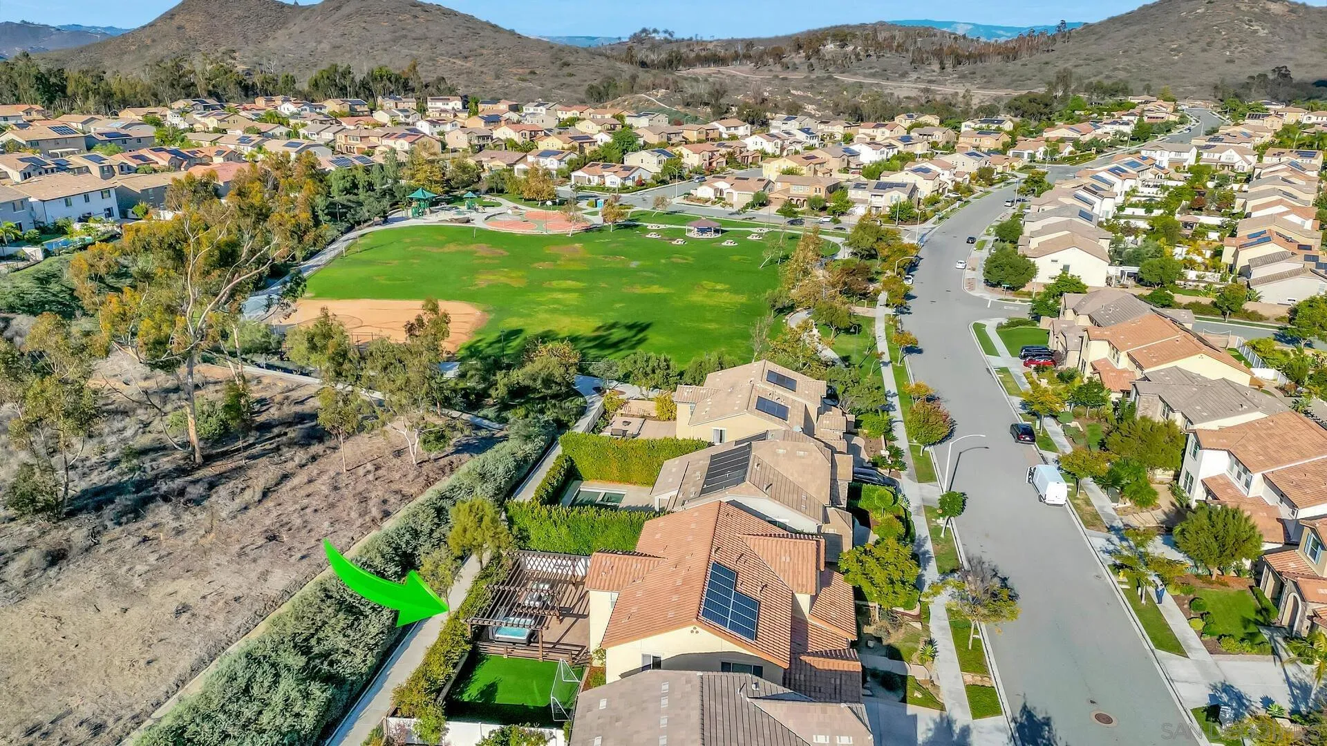 17568 Ralphs Ranch Road San Diego, CA 92127 - Photo 57 of 59 an aerial view of residential houses with outdoor space
