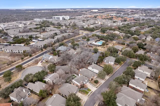an aerial view of a city