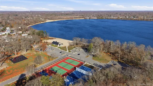 an aerial view of a city