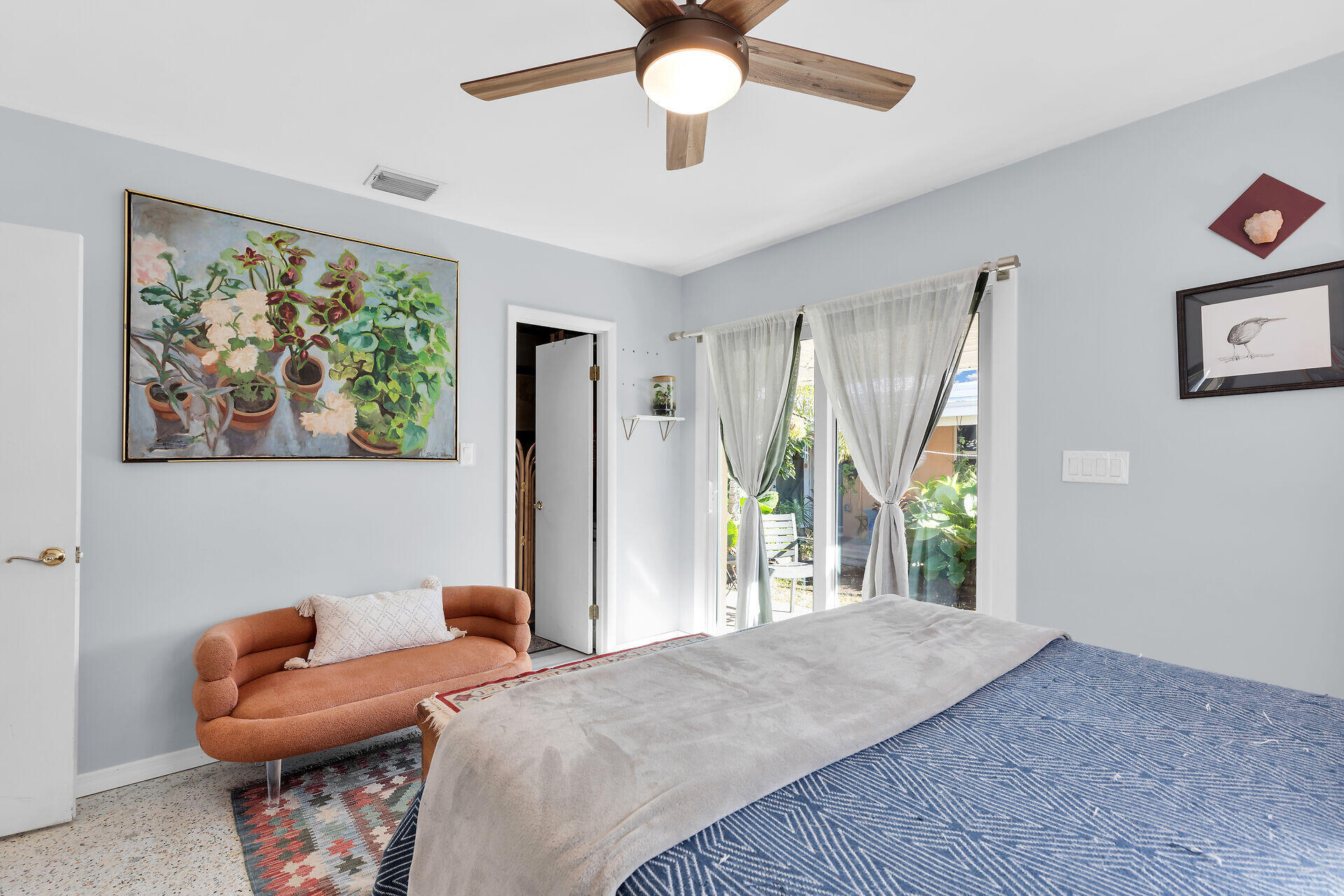 1417 8th Street Key West, FL 33040 - Photo 19 of 44 a bedroom with furniture and a large window