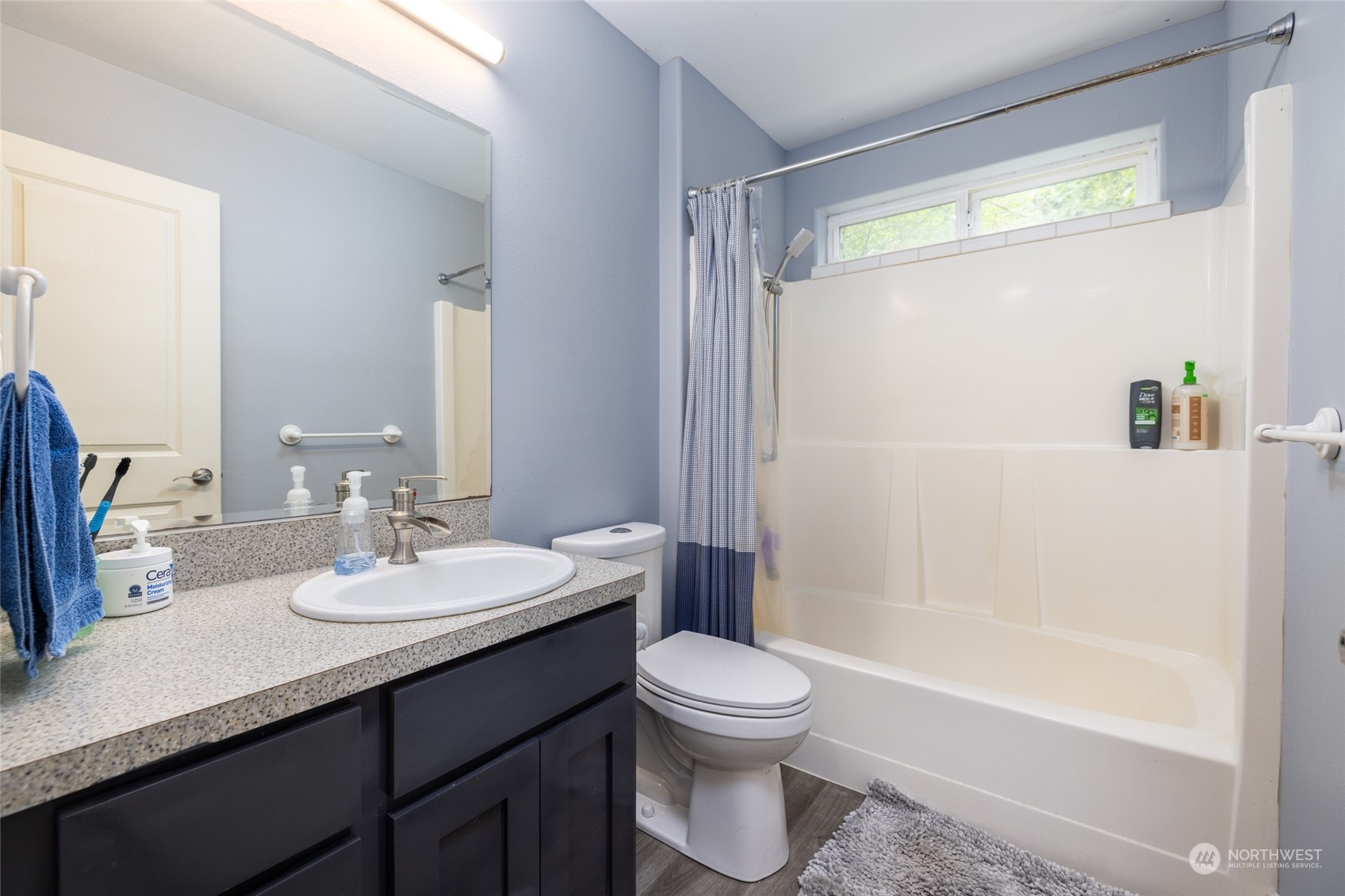 835 Alger Cain Lake Road Sedro-Woolley, WA 98284 - Photo 29 of 38 a bathroom with a sink a toilet and shower