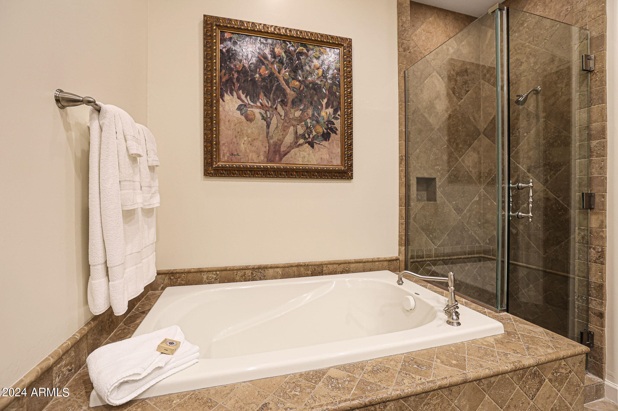 27440 North Alma School Parkway, Unit 363 Scottsdale, AZ 85262 - Photo 33 of 53 a bathroom with a tub and a shower