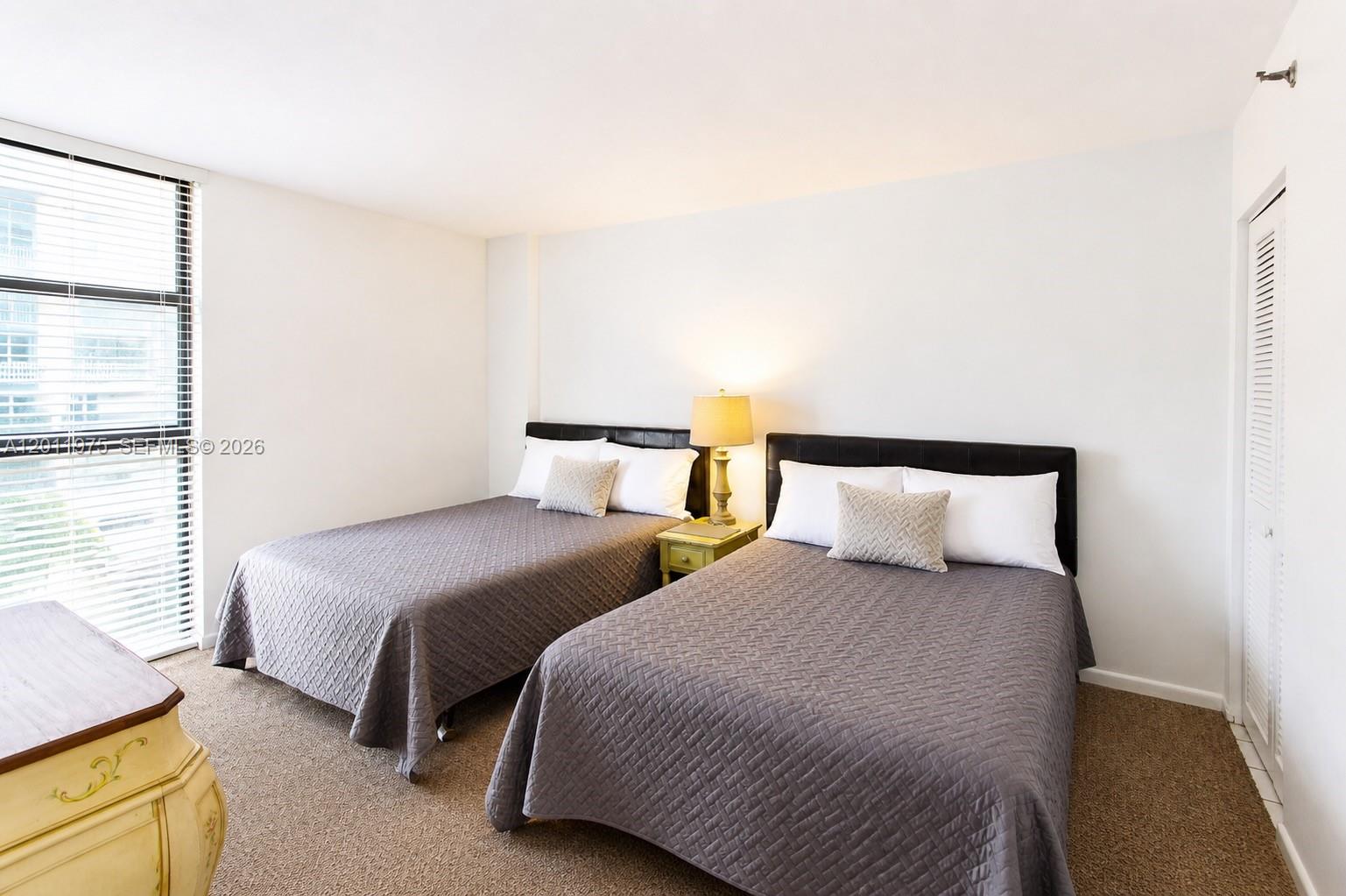 2501 Brickell Avenue, Unit 804 Miami, FL 33129 - Photo 7 of 18 Bedroom Furnished with two full beds with new mattresses