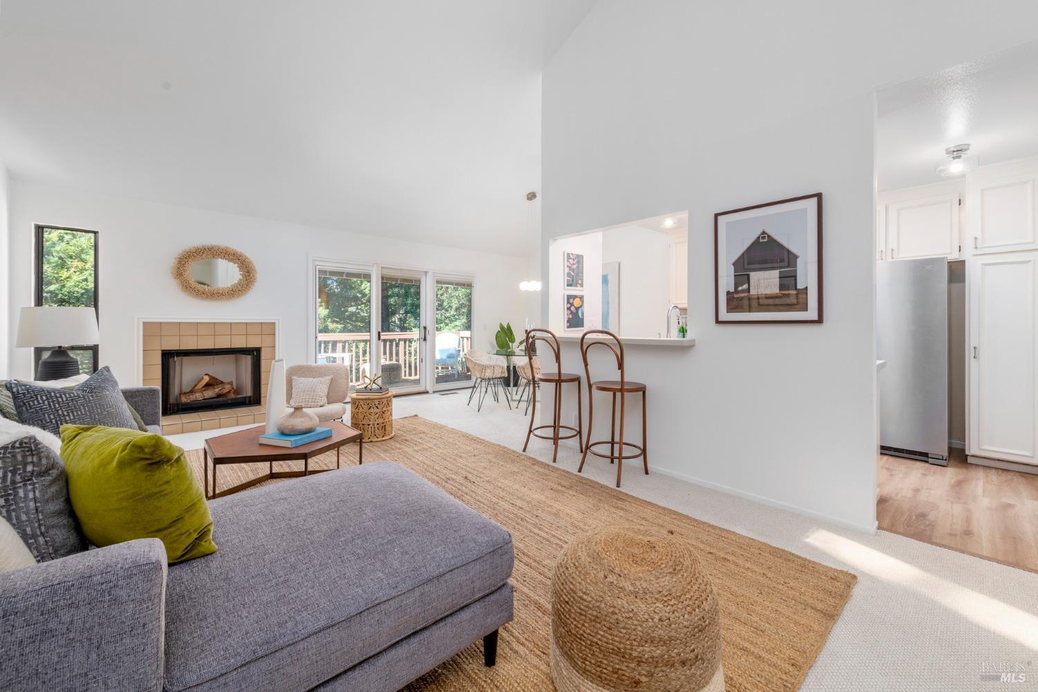 968 Arlene Way Novato, CA 94947 - Photo 6 of 32 a living room with furniture and a fireplace