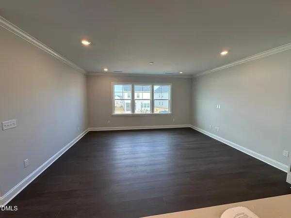 a view of a room with a window