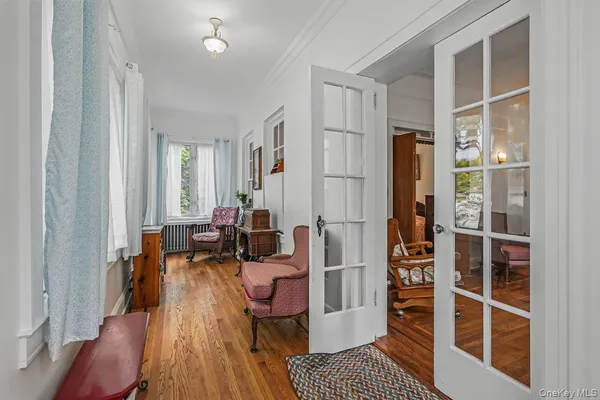 a view of a livingroom with furniture and window