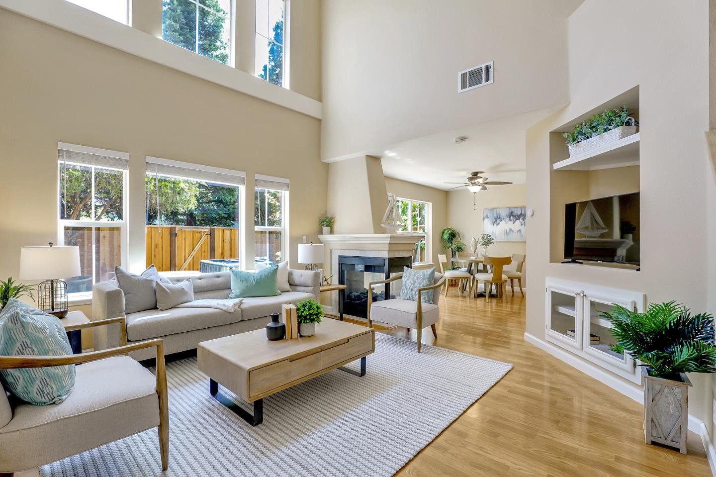 504 Weiner Way San Ramon, CA 94582 - Photo 5 of 41 a living room with furniture fireplace and a flat screen tv