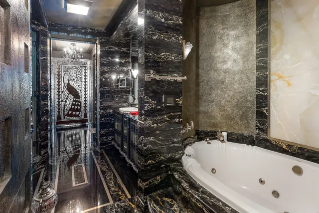 a view of a bench in the balcony