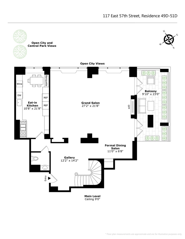 117 East 57th Street, Unit 49D/51D Manhattan, NY 10022 - Photo 45 of 46 a picture of a floor plan