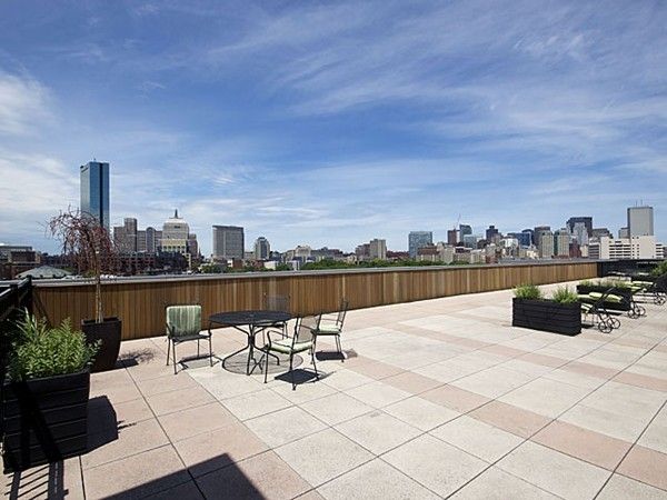 a view of a terrace with chairs