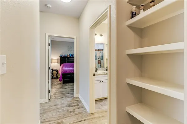 a en suite bathroom with a sink