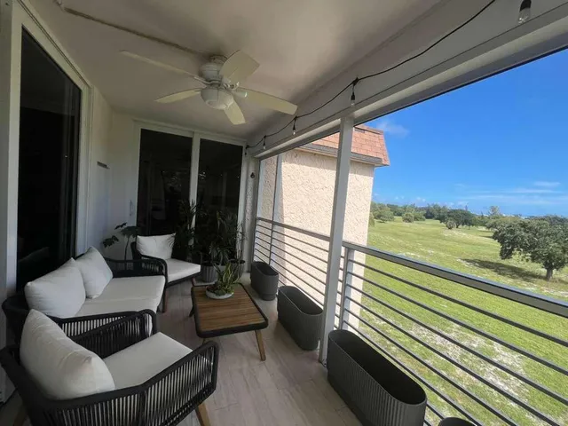 a outdoor living space with furniture