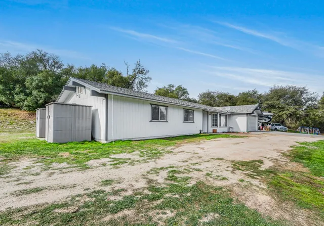 a backyard of a house