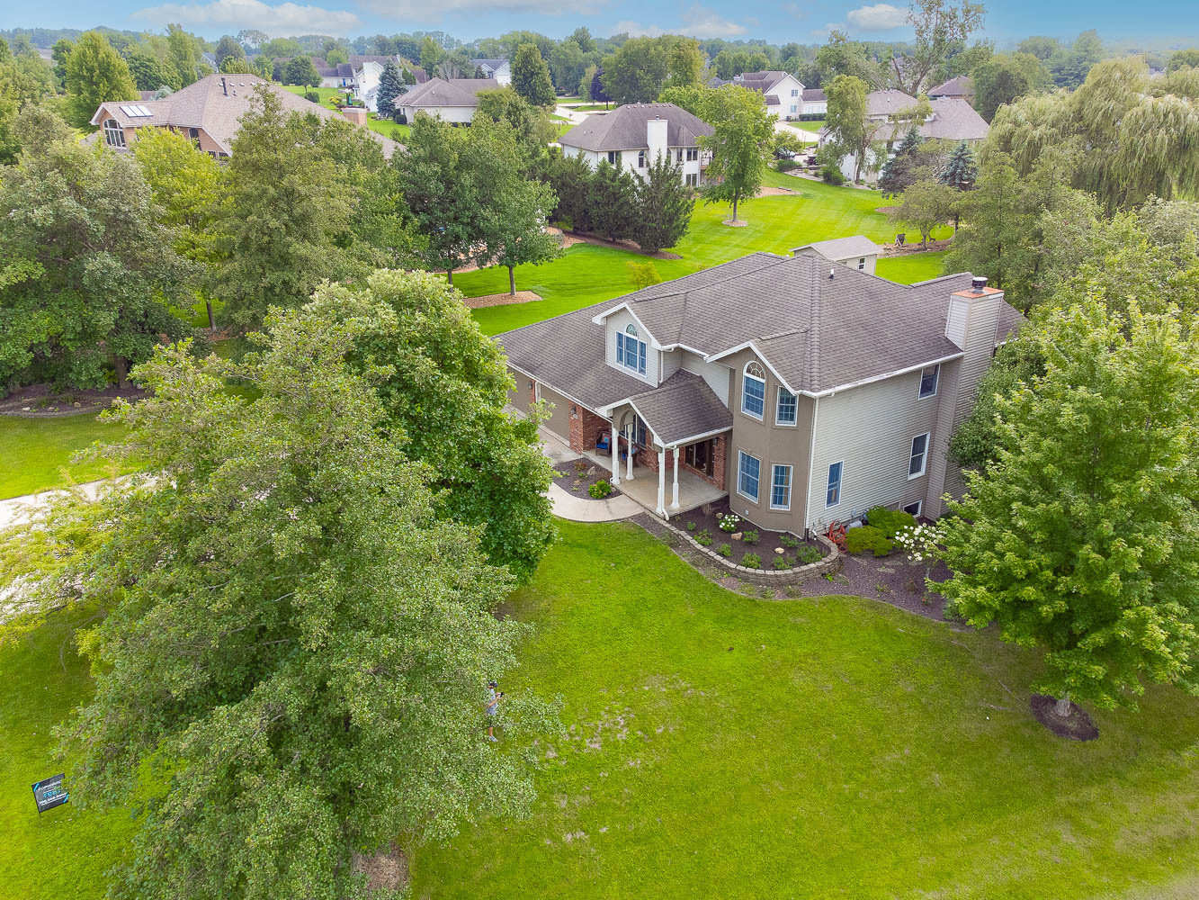 2394 Valley View Drive Kankakee, IL 60901 - Photo 13 of 73 an aerial view of house with yard swimming pool and outdoor seating