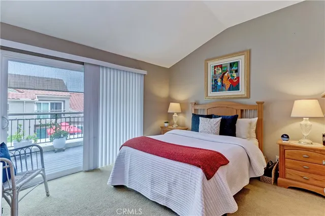 a bedroom with a bed and a closet