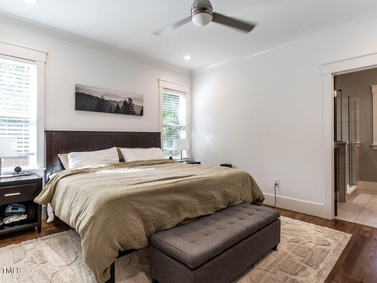 628 Coleman Street Raleigh, NC 27610 - Photo 21 of 38 a bedroom with a bed and a couch