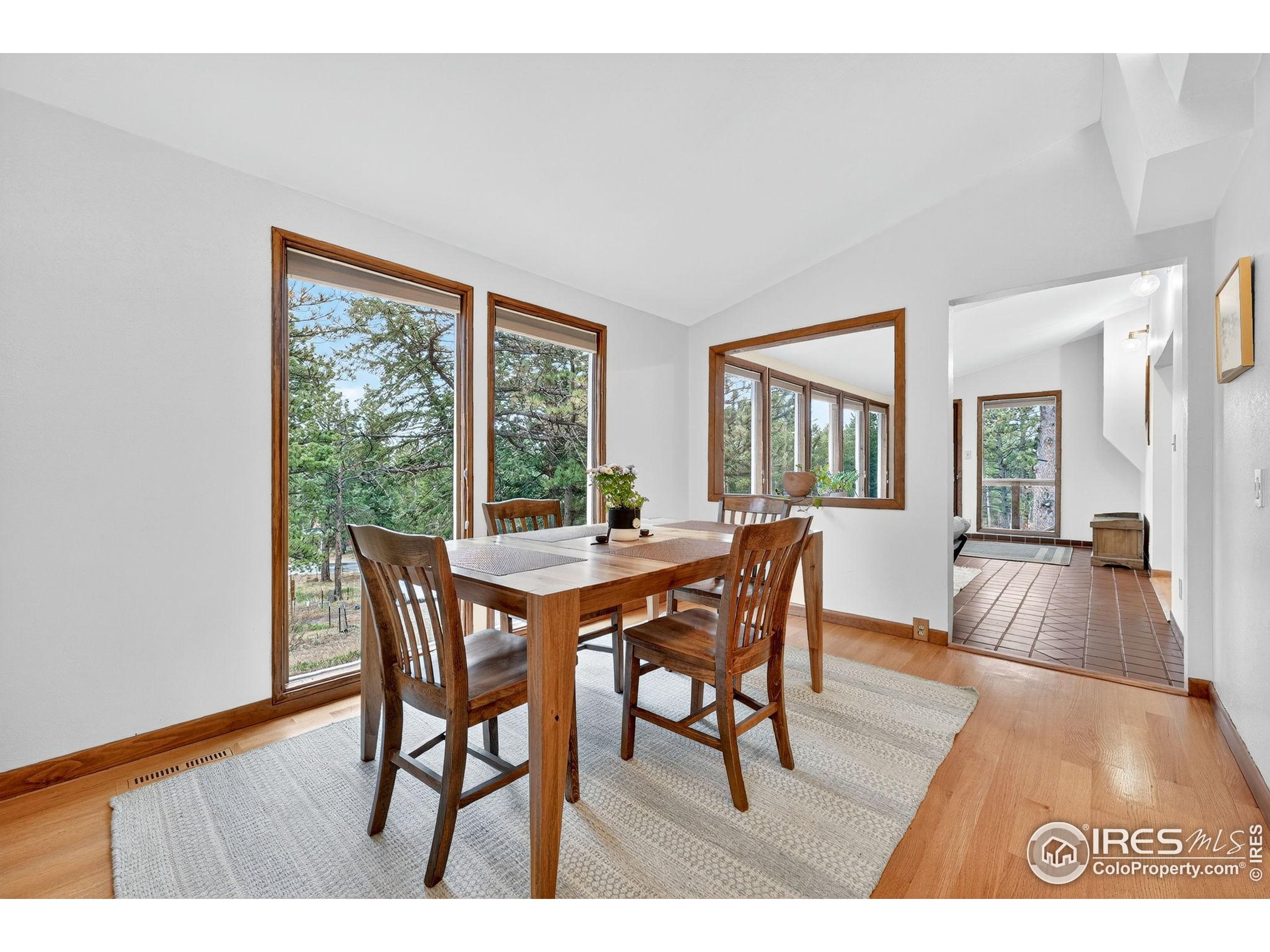 1707 Ridge Road Nederland, CO 80466 - Photo 17 of 50 a dining room with furniture and wooden floor