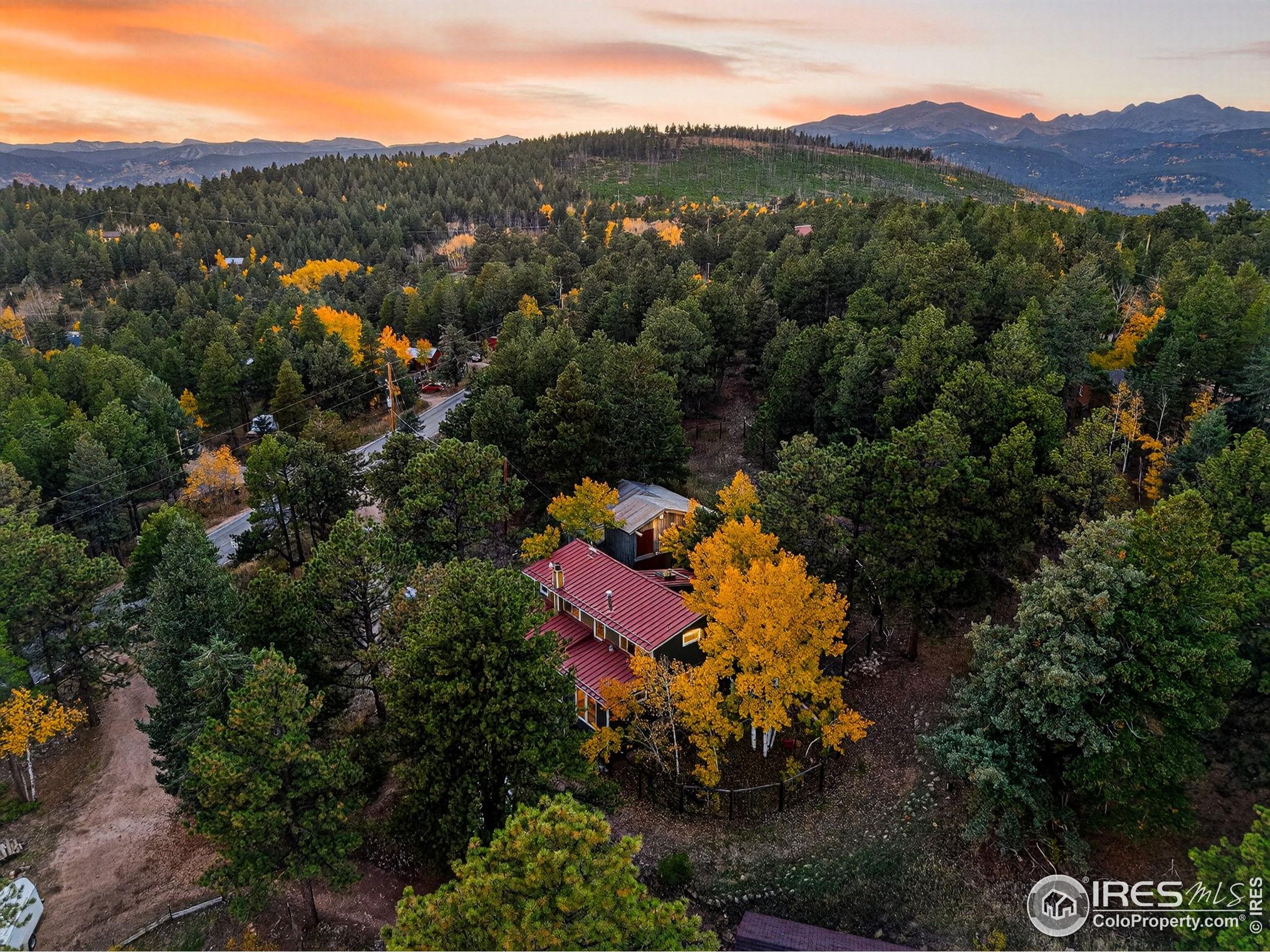 1707 Ridge Road Nederland, CO 80466 - Photo 41 of 50 an aerial view of residential house with an outdoor space and seating
