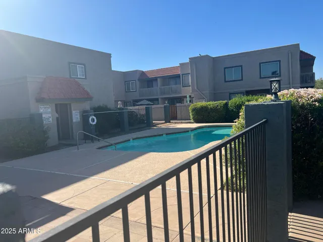 a view of a balcony with an outdoor space