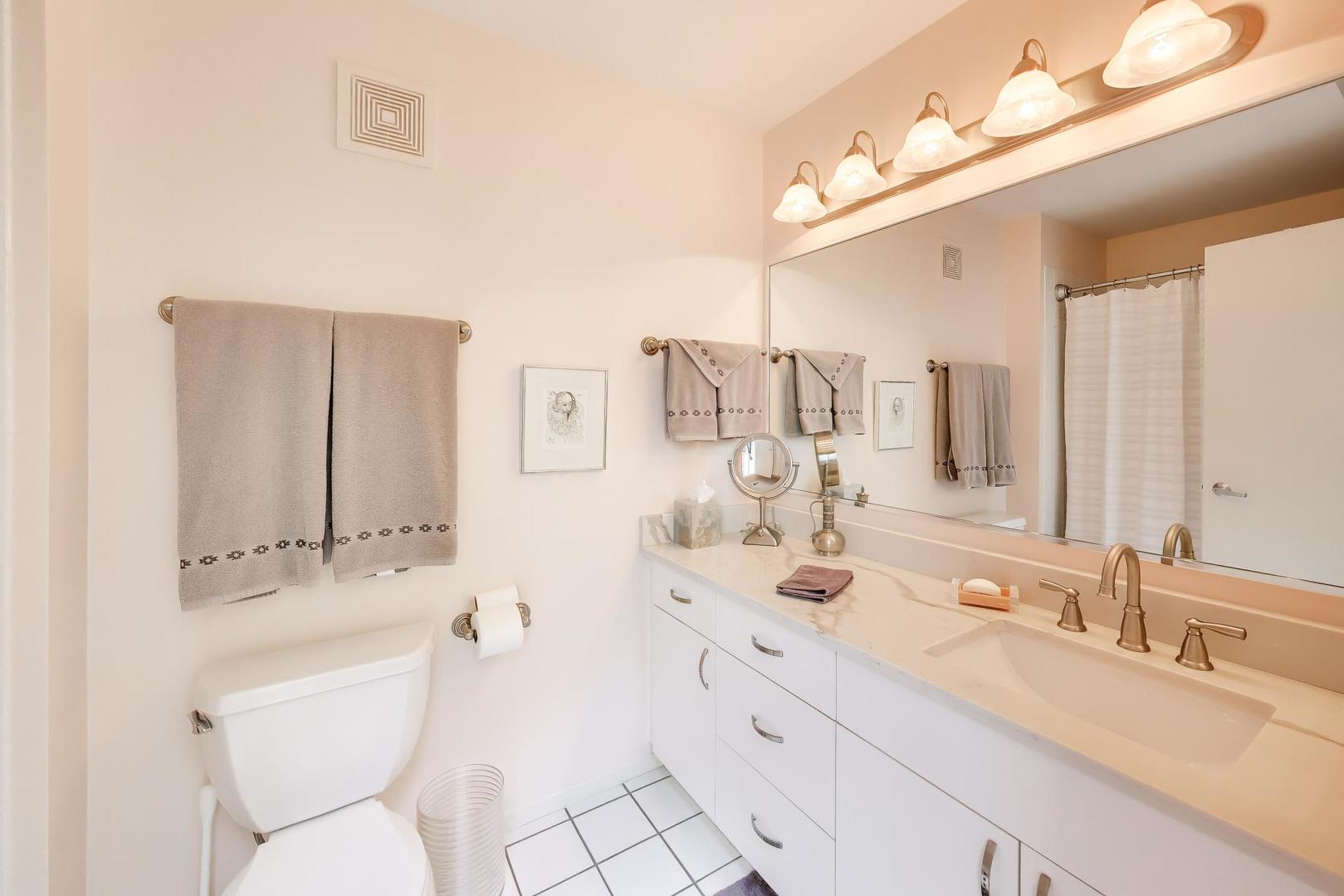 495 Milford Road Deerfield, IL 60015 - Photo 26 of 33 a bathroom with a double vanity sink mirror and toilet